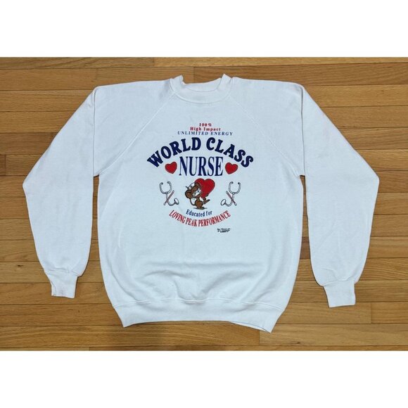 Vintage Hanes Sweatshirts Lot of 2 Nurse & Garner NC Large USA Made Size L - Picture 10 of 16